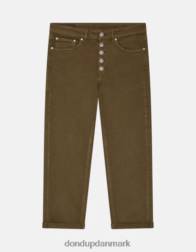 koons løs pasform stretch bull denim jeans Kvinder 0XD0D033 militærgrøn DONDUP beklædning