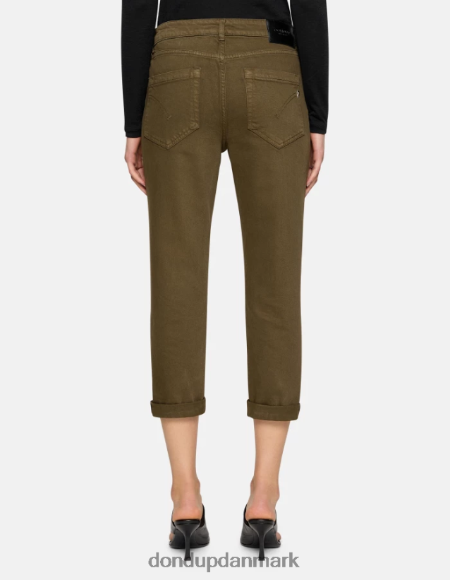 koons løs pasform stretch bull denim jeans Kvinder 0XD0D033 militærgrøn DONDUP beklædning