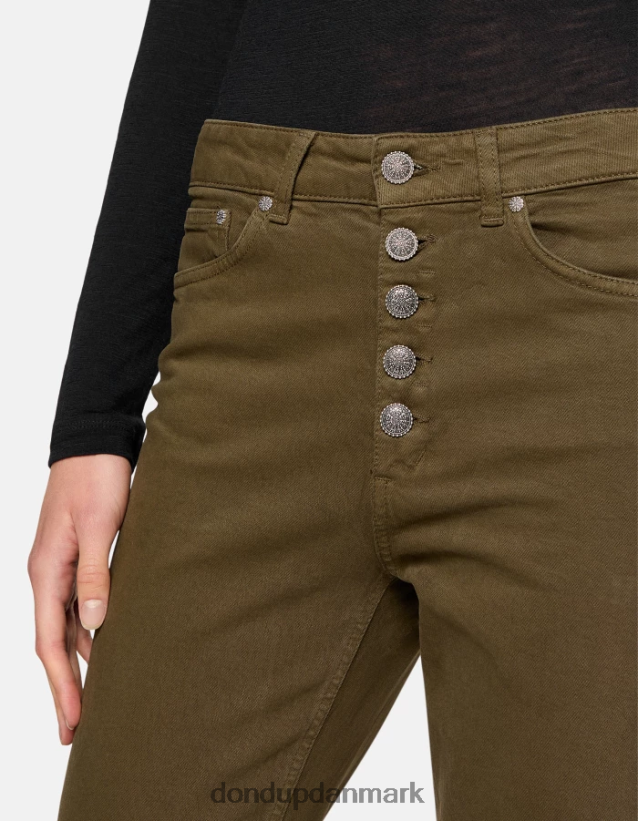 koons løs pasform stretch bull denim jeans Kvinder 0XD0D033 militærgrøn DONDUP beklædning