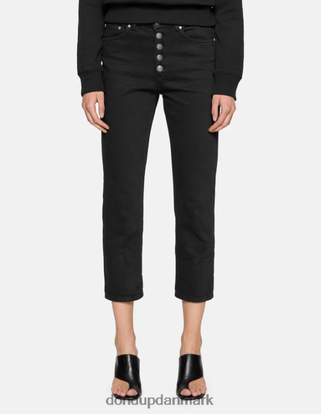 koons løs pasform stretch bull denim jeans Kvinder 0XD0D036 sort DONDUP beklædning