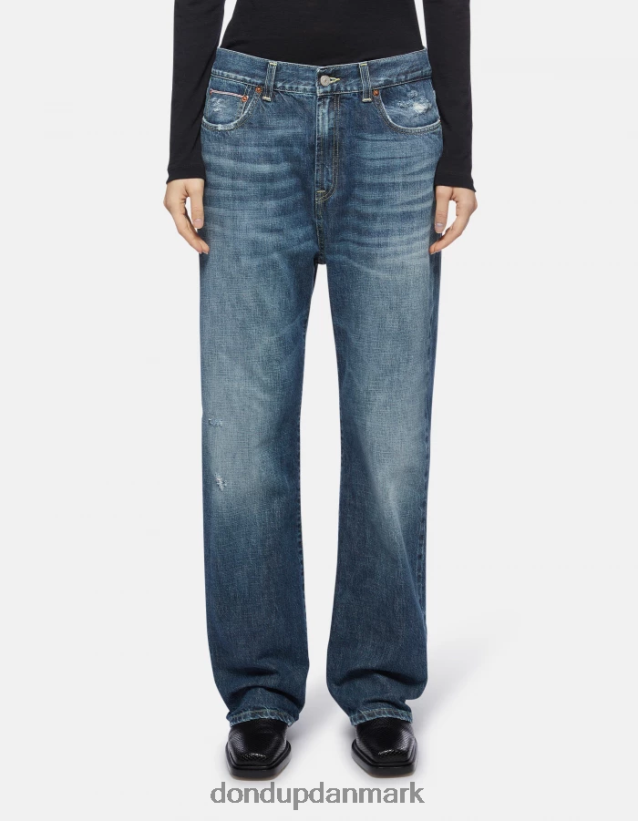 yara loose-fit jeans i stiv selvedge denim Kvinder 0XD0D0118 blå DONDUP beklædning