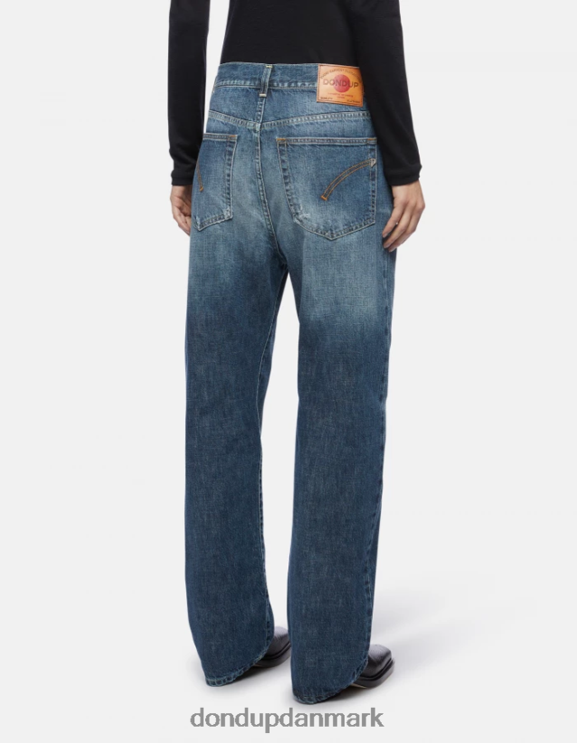 yara loose-fit jeans i stiv selvedge denim Kvinder 0XD0D0118 blå DONDUP beklædning