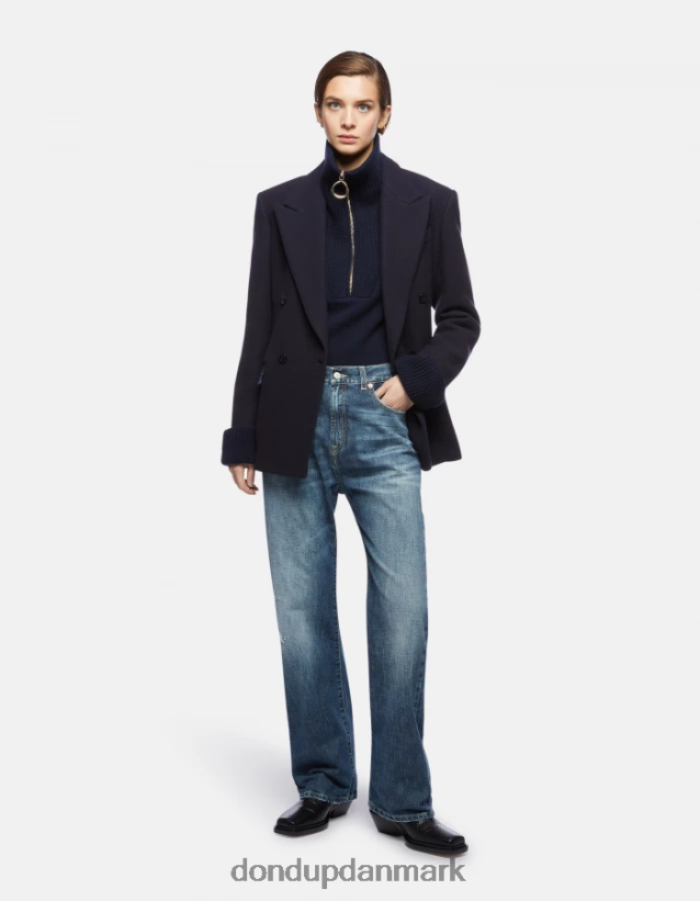 yara loose-fit jeans i stiv selvedge denim Kvinder 0XD0D0118 blå DONDUP beklædning