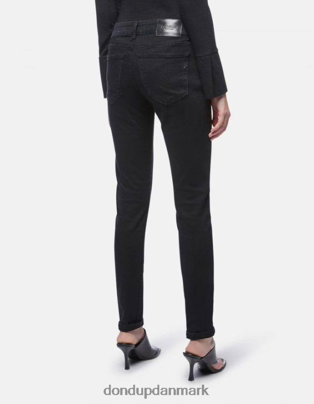 gaia super skinny stretch denim jeans Kvinder 0XD0D083 sort DONDUP beklædning