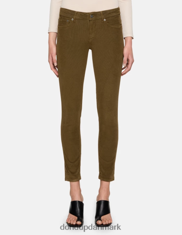 monroe skinny-fit fløjlsbukser Kvinder 0XD0D013 militærgrøn DONDUP beklædning