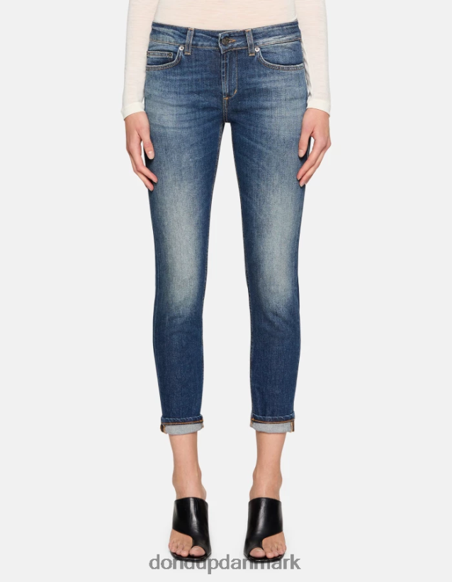 monroe skinny jeans i stretchdenim Kvinder 0XD0D077 blå DONDUP beklædning