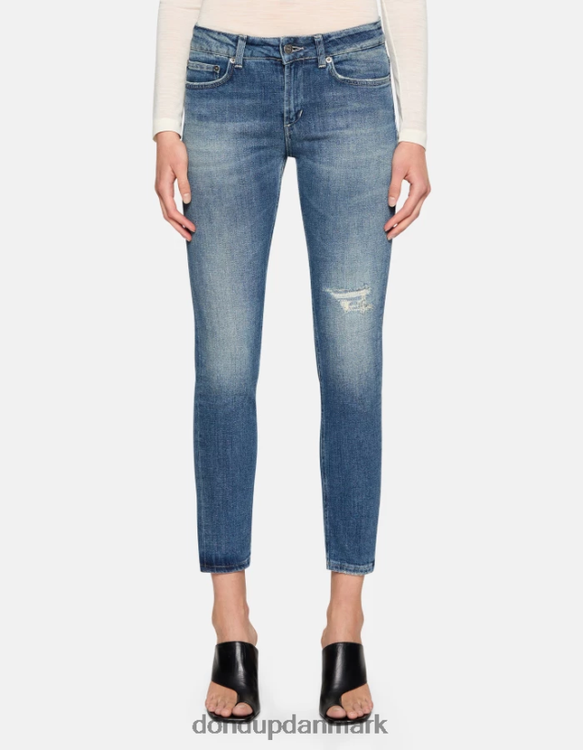 monroe skinny jeans i stretchdenim Kvinder 0XD0D086 blå DONDUP beklædning