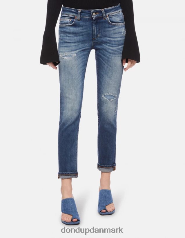 monroe skinny jeans i stretchdenim Kvinder 0XD0D095 blå DONDUP beklædning