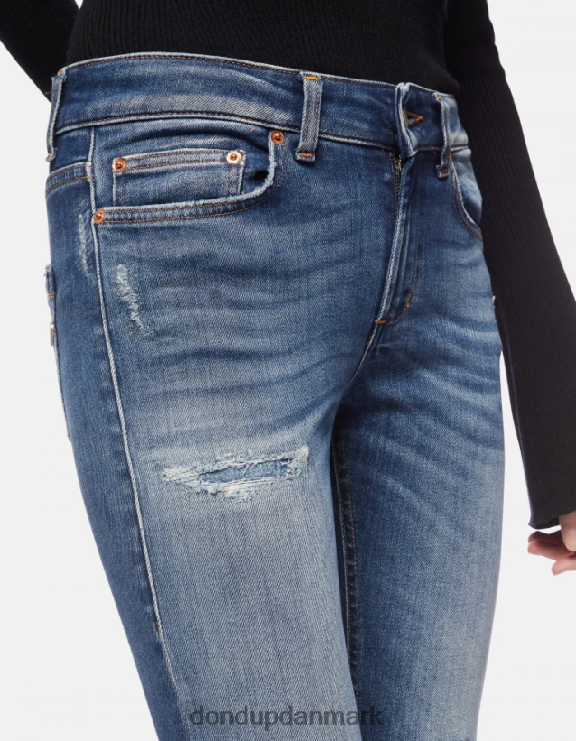 monroe skinny jeans i stretchdenim Kvinder 0XD0D095 blå DONDUP beklædning