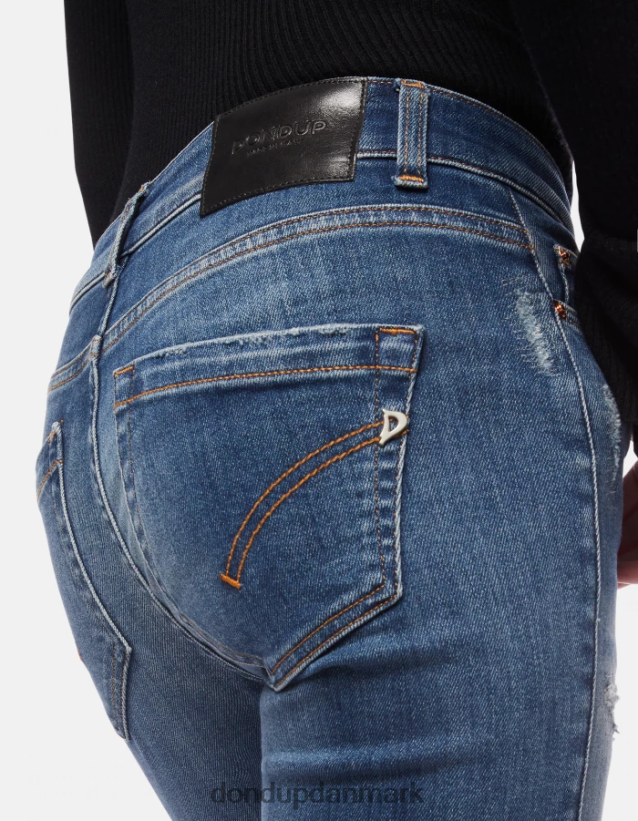 monroe skinny jeans i stretchdenim Kvinder 0XD0D095 blå DONDUP beklædning