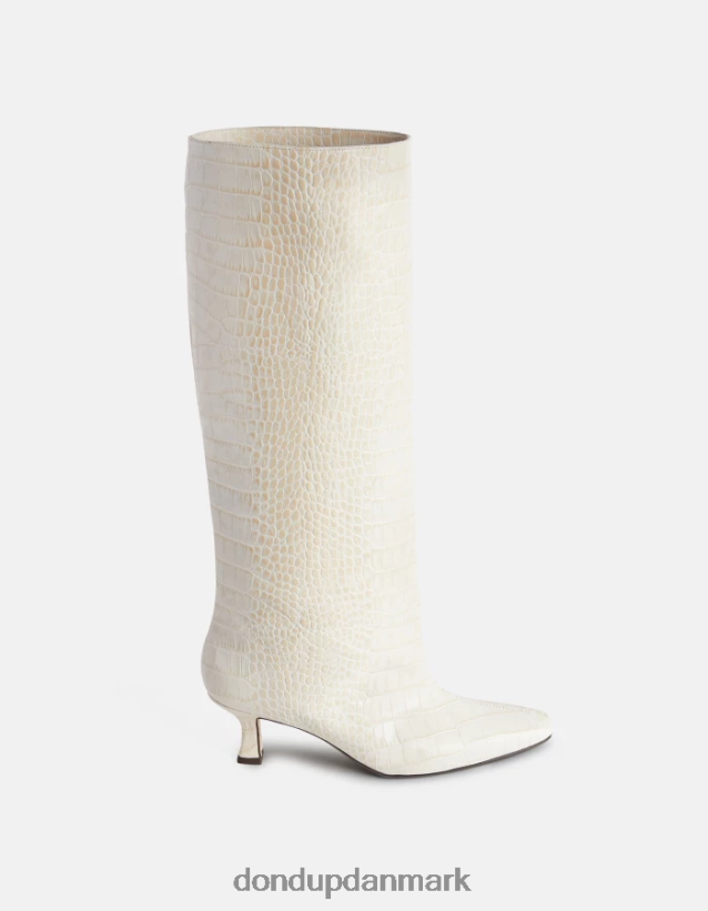 støvler i læder med krokodilletryk Kvinder 0XD0D0468 burro DONDUP fodtøj