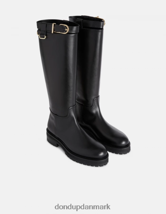 støvler i nappa kalveskind Kvinder 0XD0D0456 sort DONDUP fodtøj