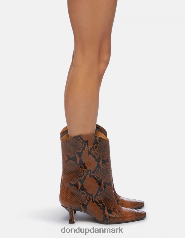 støvler i python-print effekt læder Kvinder 0XD0D0465 cioccolato DONDUP fodtøj