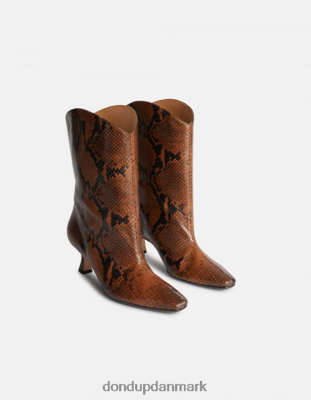 støvler i python-print effekt læder Kvinder 0XD0D0465 cioccolato DONDUP fodtøj