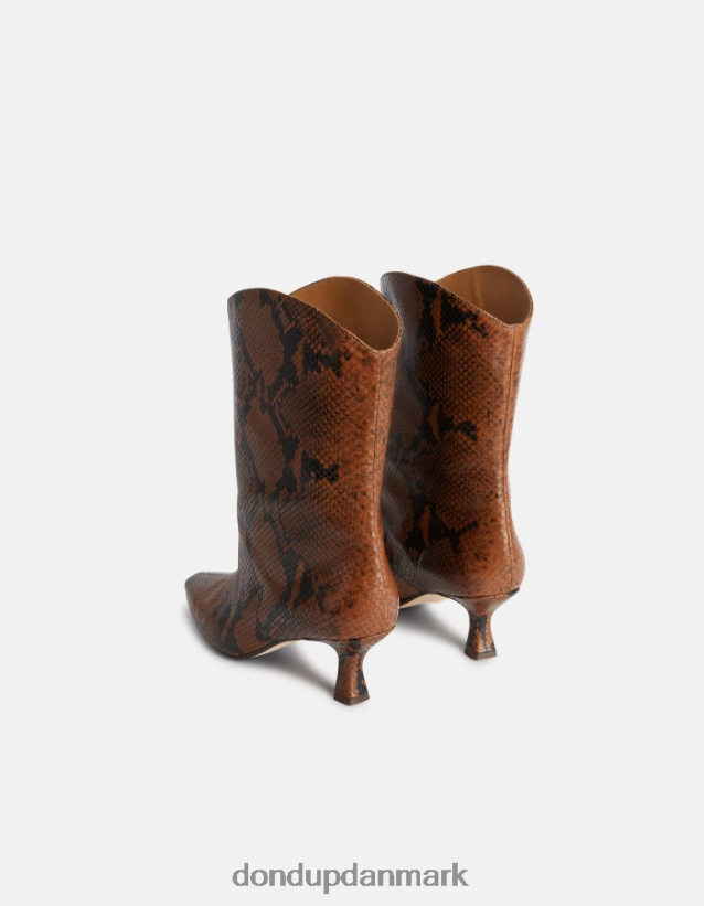 støvler i python-print effekt læder Kvinder 0XD0D0465 cioccolato DONDUP fodtøj