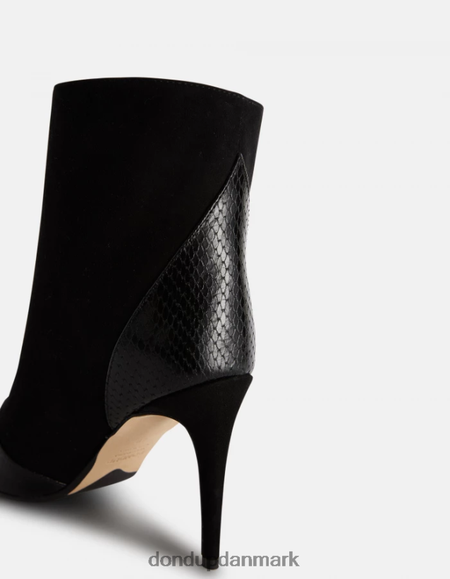 støvletter i ruskind og læder Kvinder 0XD0D0464 sort DONDUP fodtøj