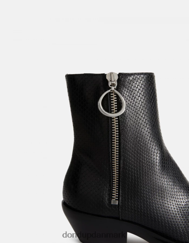 westernstøvler i python-print effekt læder Kvinder 0XD0D0461 sort DONDUP fodtøj