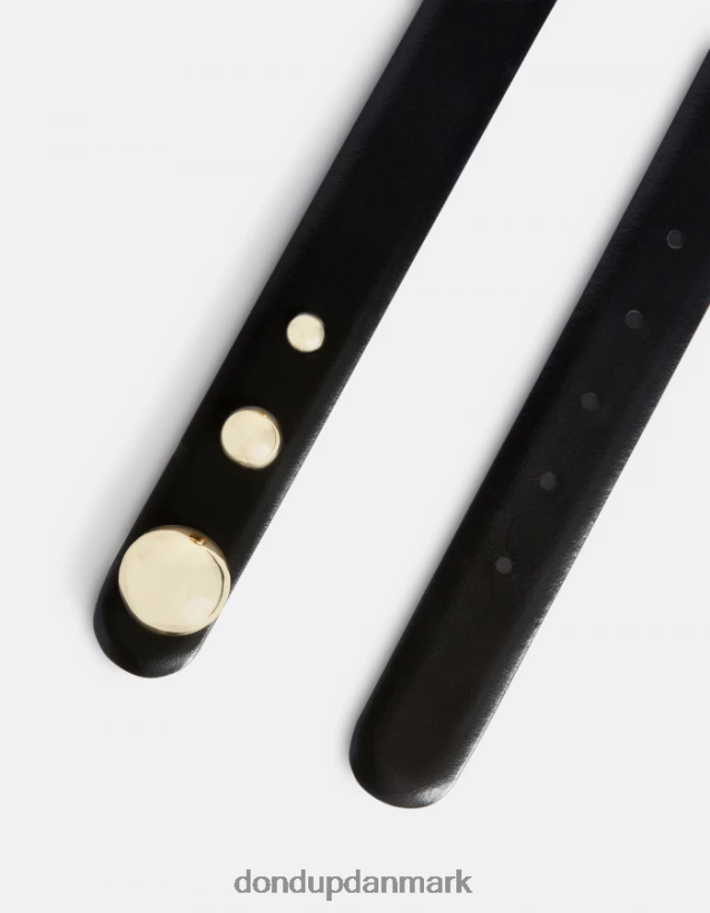 kalveskindsbælte Kvinder 0XD0D0476 sort DONDUP tilbehør