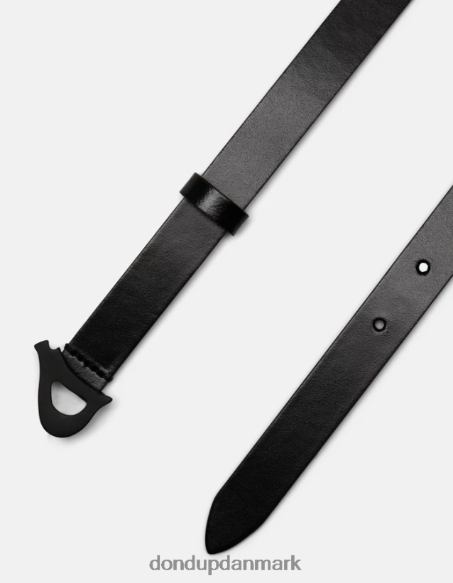 kalveskindsbælte Kvinder 0XD0D0491 sort DONDUP tilbehør
