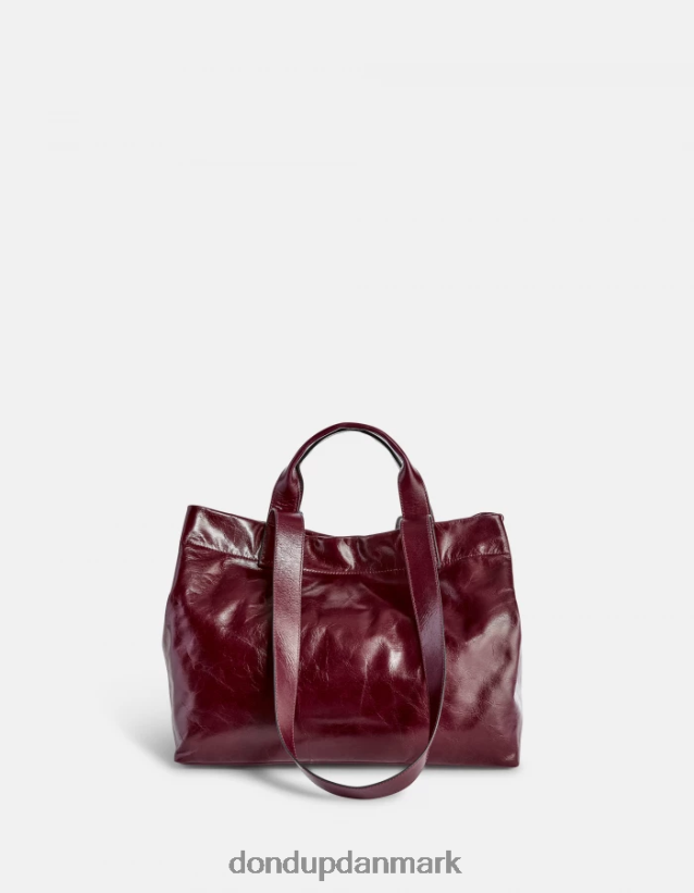 shopper i blankt læder Kvinder 0XD0D0494 prugna DONDUP tilbehør