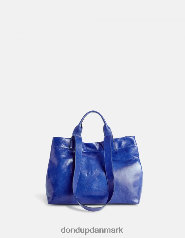 shopper i blankt læder Kvinder 0XD0D0495 turkis DONDUP tilbehør