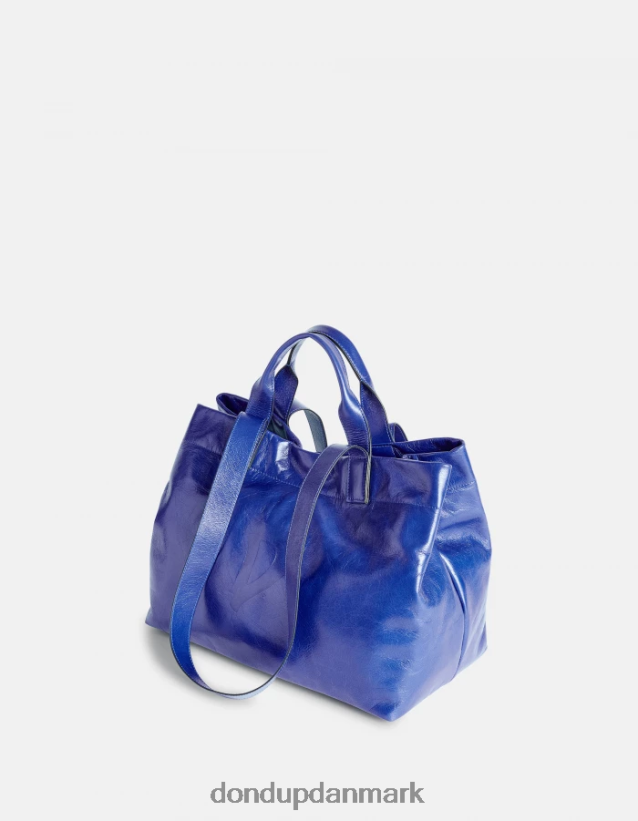 shopper i blankt læder Kvinder 0XD0D0495 turkis DONDUP tilbehør