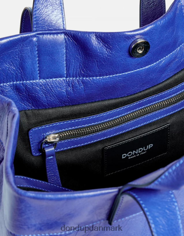 shopper i blankt læder Kvinder 0XD0D0495 turkis DONDUP tilbehør
