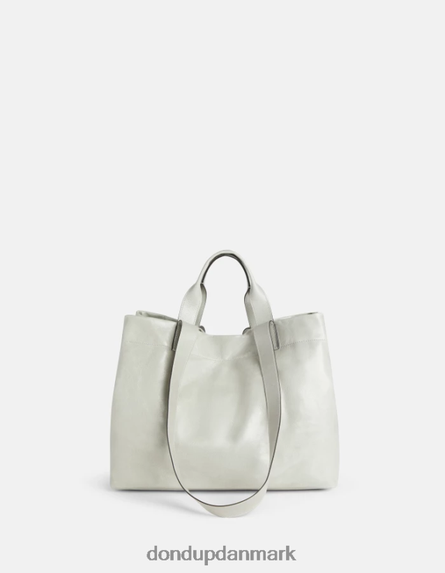 shopper i blankt læder Kvinder 0XD0D0496 lysegrå DONDUP tilbehør