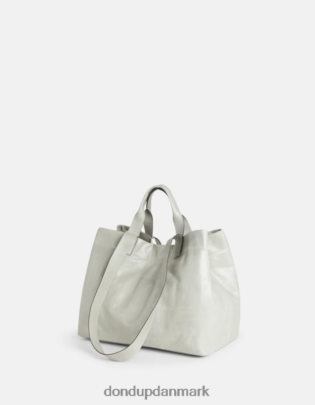 shopper i blankt læder Kvinder 0XD0D0496 lysegrå DONDUP tilbehør