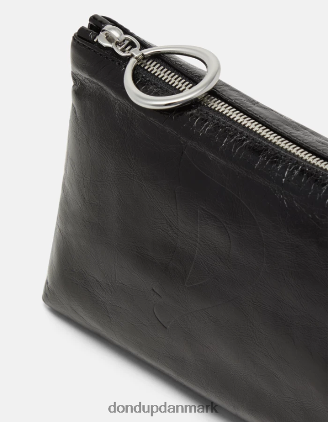 skønhedsetui i blank læder Kvinder 0XD0D0502 sort DONDUP tilbehør