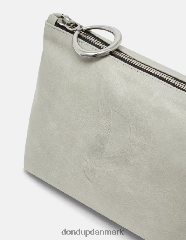 skønhedsetui i blank læder Kvinder 0XD0D0503 lysegrå DONDUP tilbehør