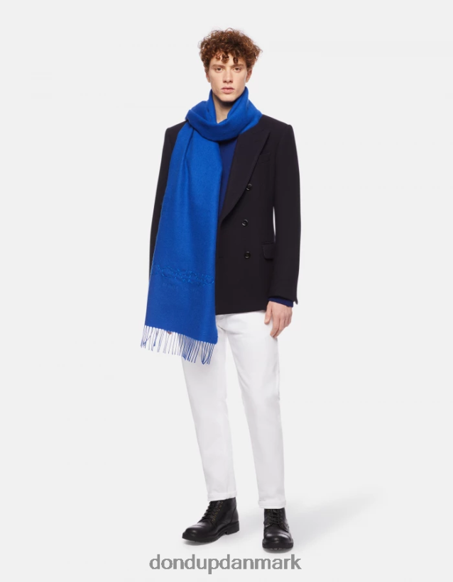 dobbeltradet blazer i stof Mænd 0XD0D0923 Marine blå DONDUP beklædning