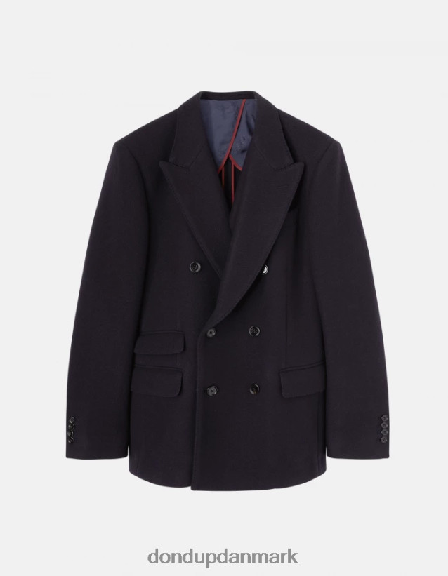 dobbeltradet blazer i stof Mænd 0XD0D0923 Marine blå DONDUP beklædning