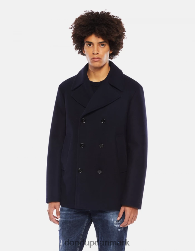 dobbeltradet klædepeacoat Mænd 0XD0D0910 Marine blå DONDUP beklædning