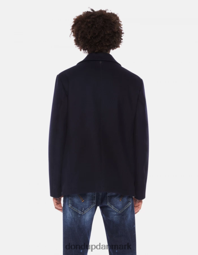 dobbeltradet klædepeacoat Mænd 0XD0D0910 Marine blå DONDUP beklædning