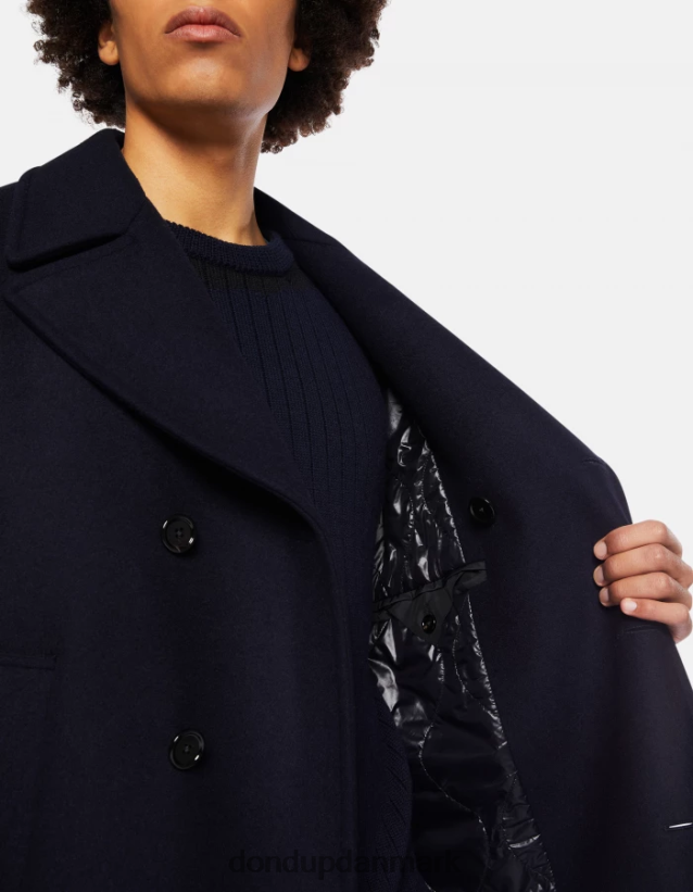 dobbeltradet klædepeacoat Mænd 0XD0D0910 Marine blå DONDUP beklædning