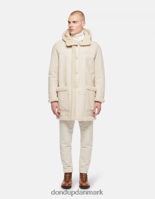 enkeltradet shearling parka Mænd 0XD0D0920 burro DONDUP beklædning