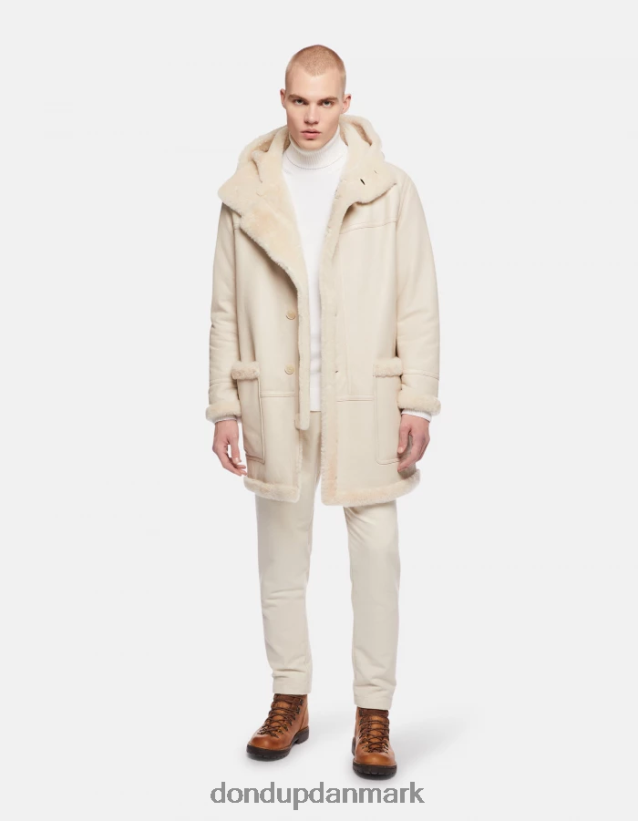 enkeltradet shearling parka Mænd 0XD0D0920 burro DONDUP beklædning