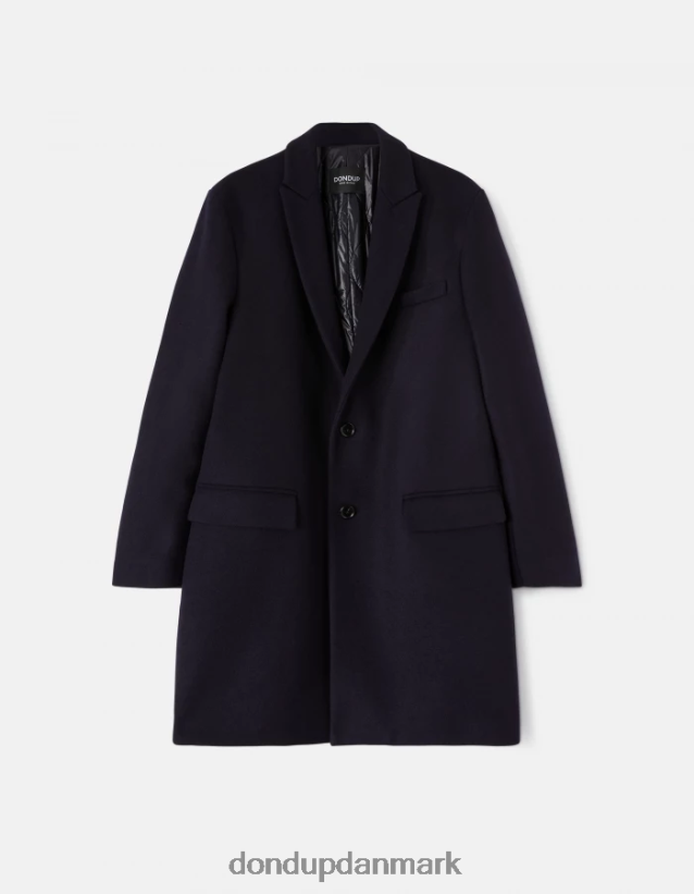 enkeltradet stoffrakke Mænd 0XD0D0911 Marine blå DONDUP beklædning