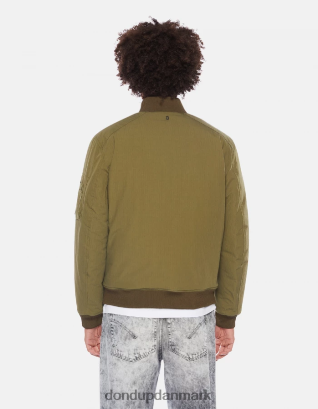 regular fit bomberjakke i teknisk stof Mænd 0XD0D0905 salvie grøn DONDUP beklædning