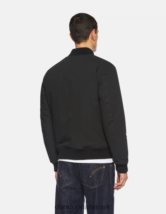regular fit bomberjakke i teknisk stof Mænd 0XD0D0906 sort DONDUP beklædning