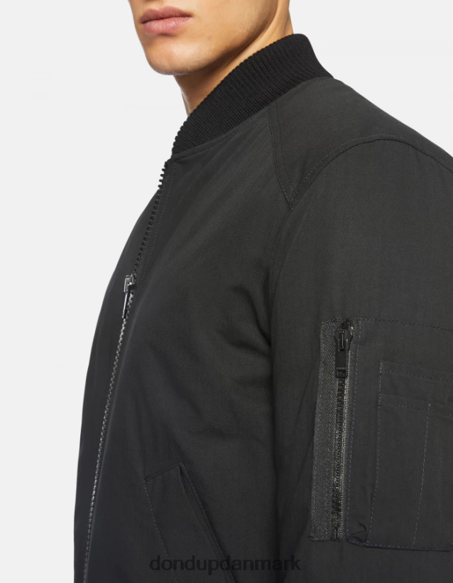 regular fit bomberjakke i teknisk stof Mænd 0XD0D0906 sort DONDUP beklædning
