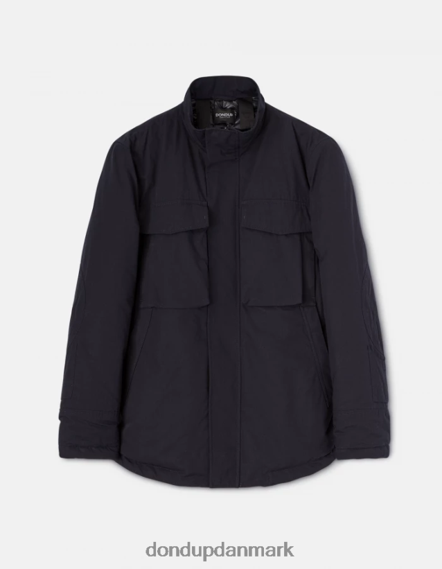 regular fit feltjakke i teknisk stof Mænd 0XD0D0908 Marine blå DONDUP beklædning