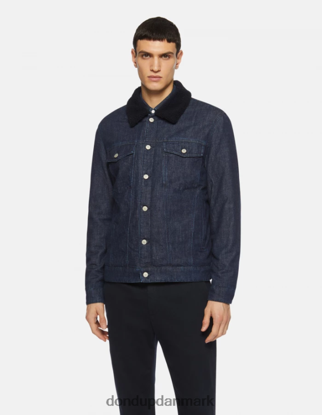 slim fit denimjakke Mænd 0XD0D0909 blå DONDUP beklædning