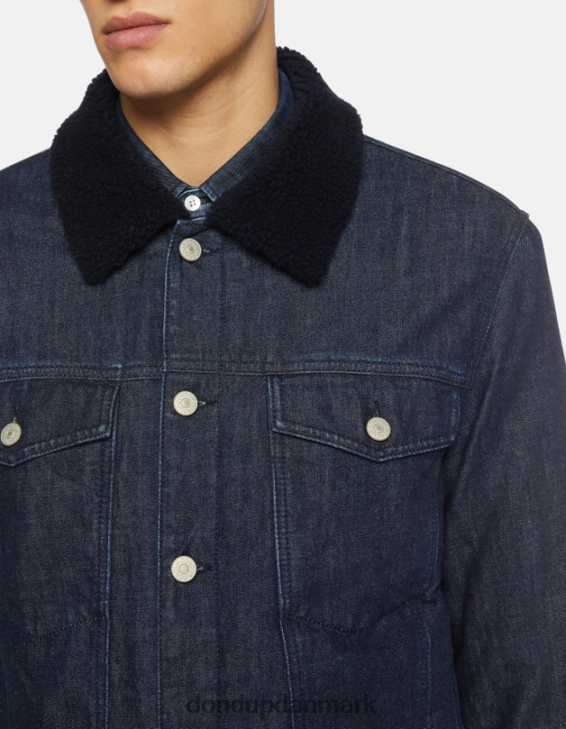 slim fit denimjakke Mænd 0XD0D0909 blå DONDUP beklædning