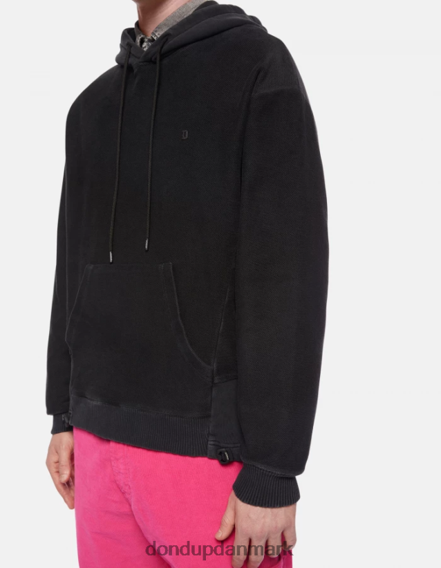 hættetrøje med normal pasform Mænd 0XD0D0826 sort DONDUP beklædning