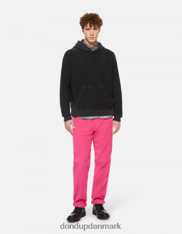 hættetrøje med normal pasform Mænd 0XD0D0826 sort DONDUP beklædning