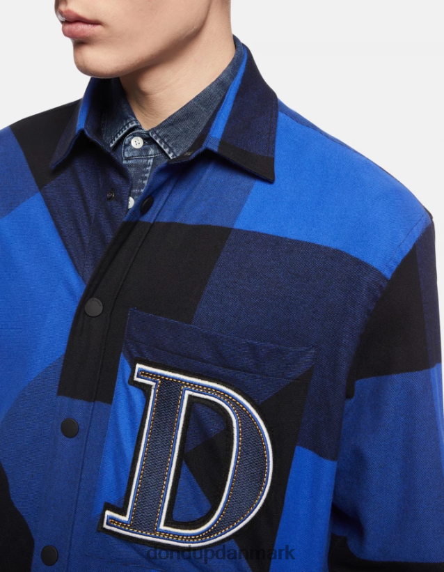oversized flannel skjorte Mænd 0XD0D0864 kongeblå DONDUP beklædning