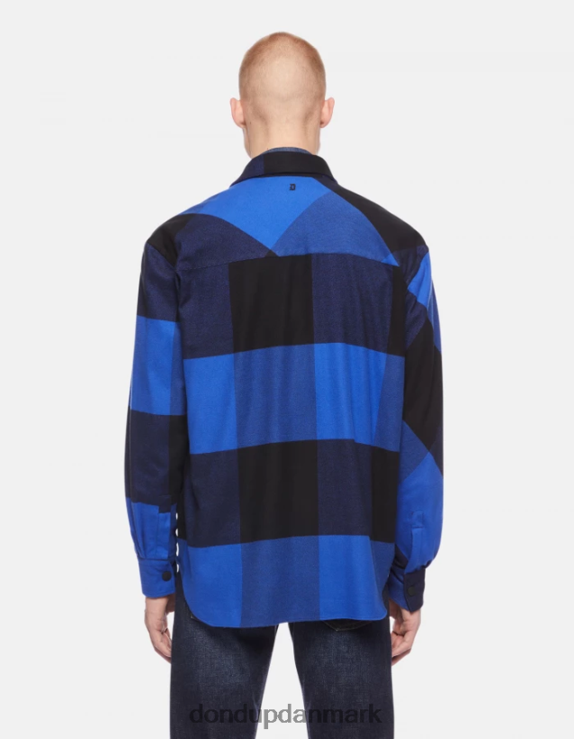 oversized flannel skjorte Mænd 0XD0D0865 kongeblå DONDUP beklædning