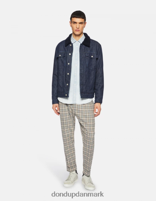 regular fit denimskjorte Mænd 0XD0D0852 blå DONDUP beklædning